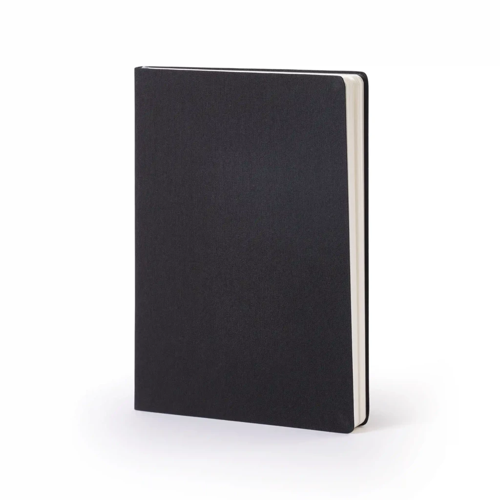 Leinen Notizbuch A5 blanko Schwarz