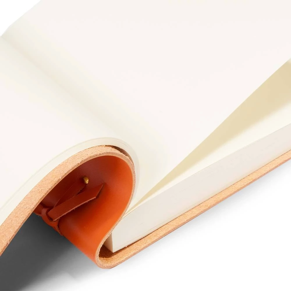 Skizzenblock Groß Leder Orange