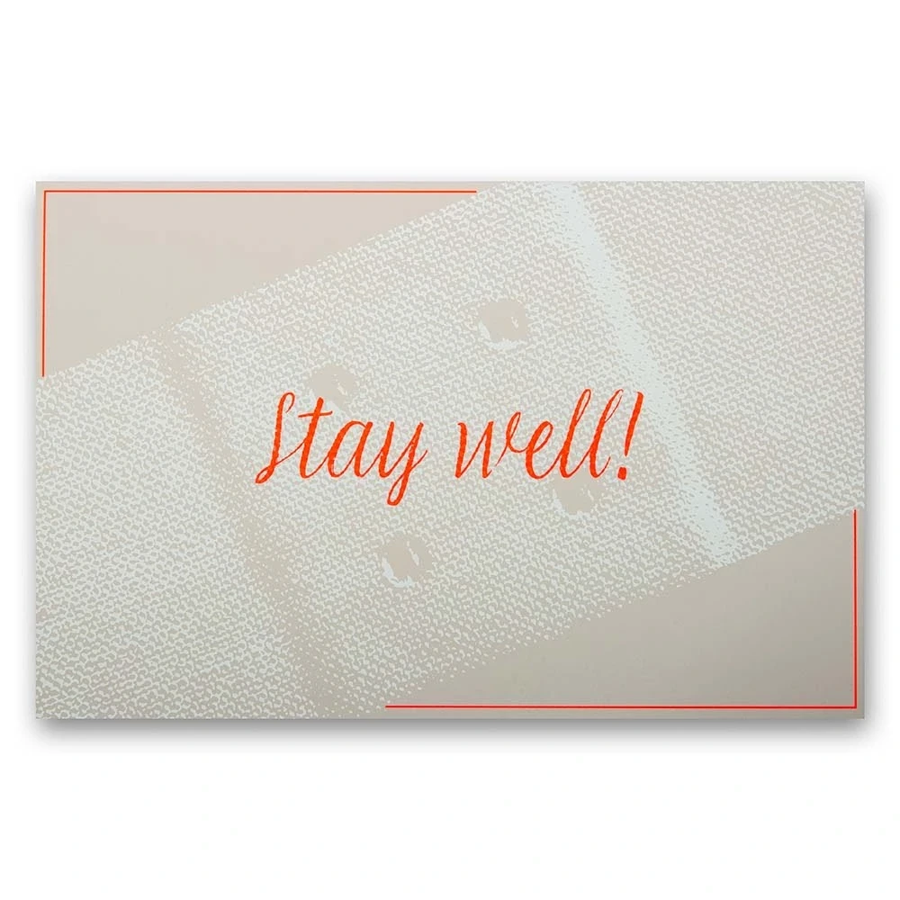 Grußkarte "Stay well!" Pure Sand