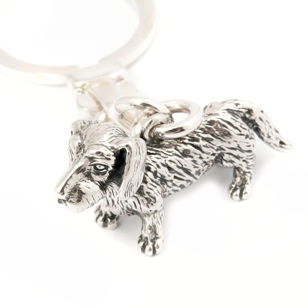 Schlüsselkette Dackel 925 Silber