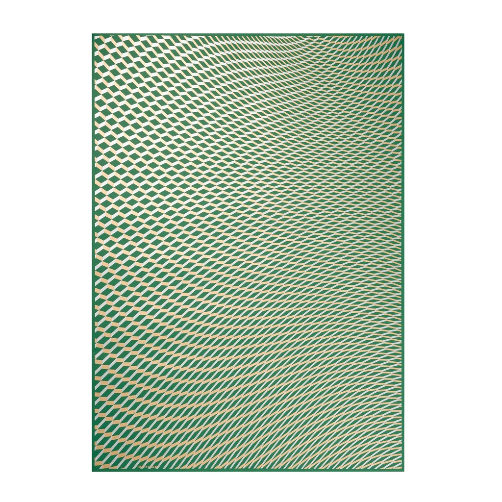 Geschenkpapier Soft Square 3er-Set Gold/Silber/Grün