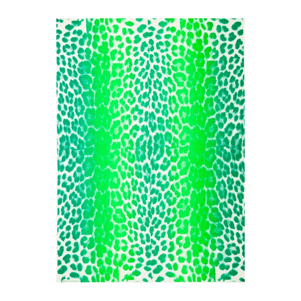 Geschenkpapier Leo 3er-Set Grün/Türkis