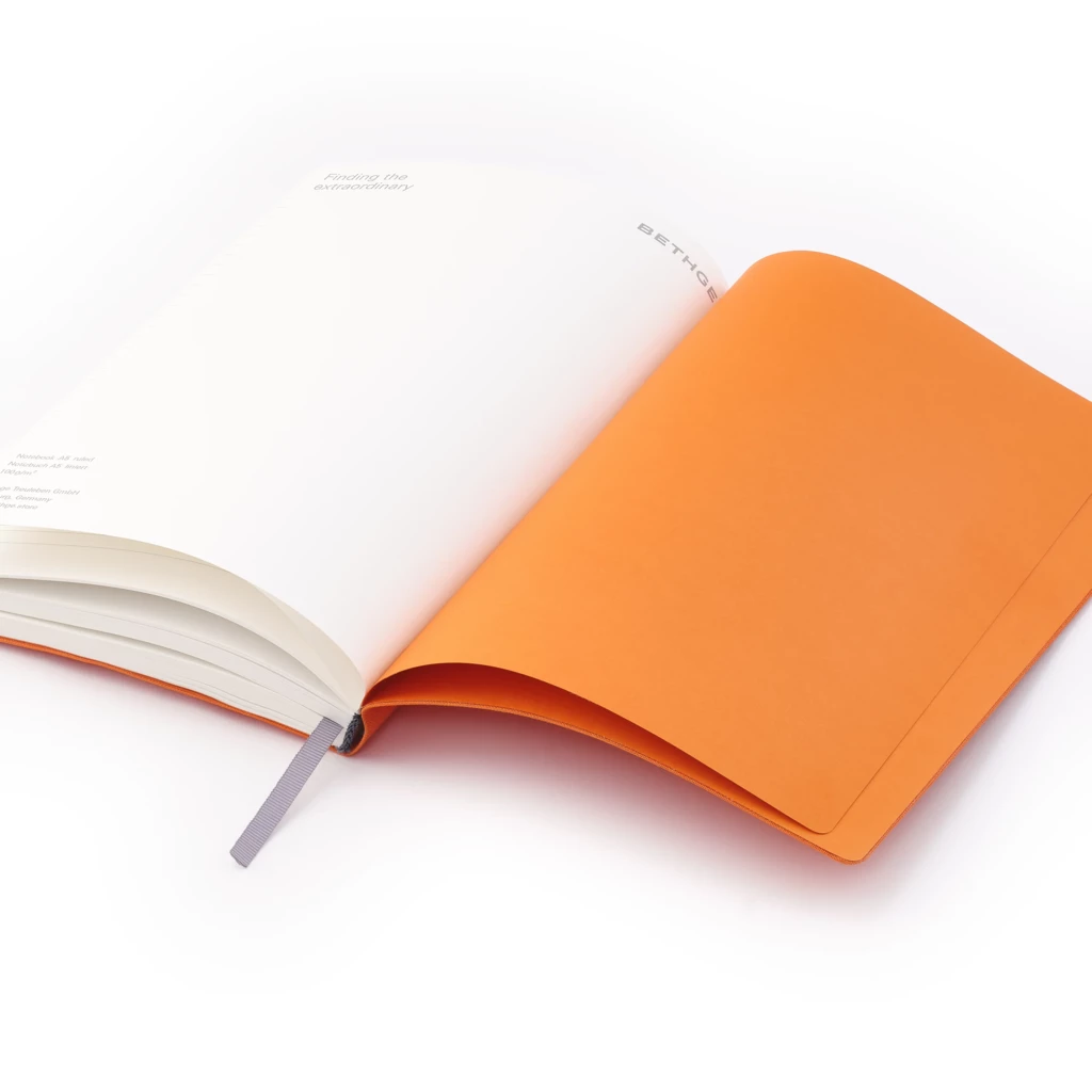 Leinen Notizbuch A5 blanko Orange
