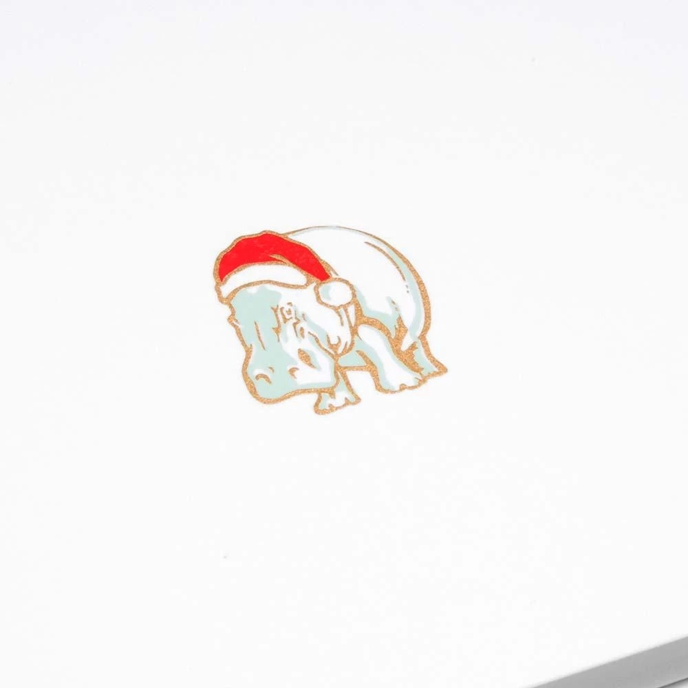 Weihnachtskarte Christmas Hippo