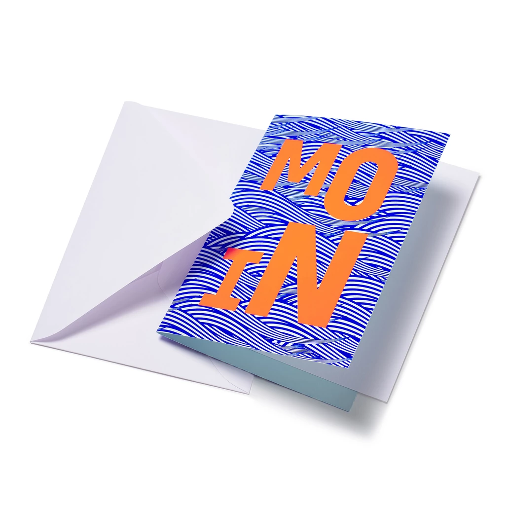 Grußkarte "Moin" Wave