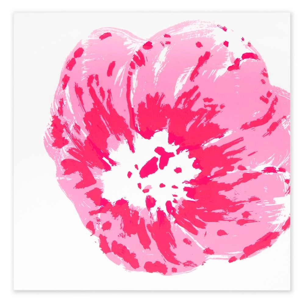Grußkarte Klatschmohn Neonpink