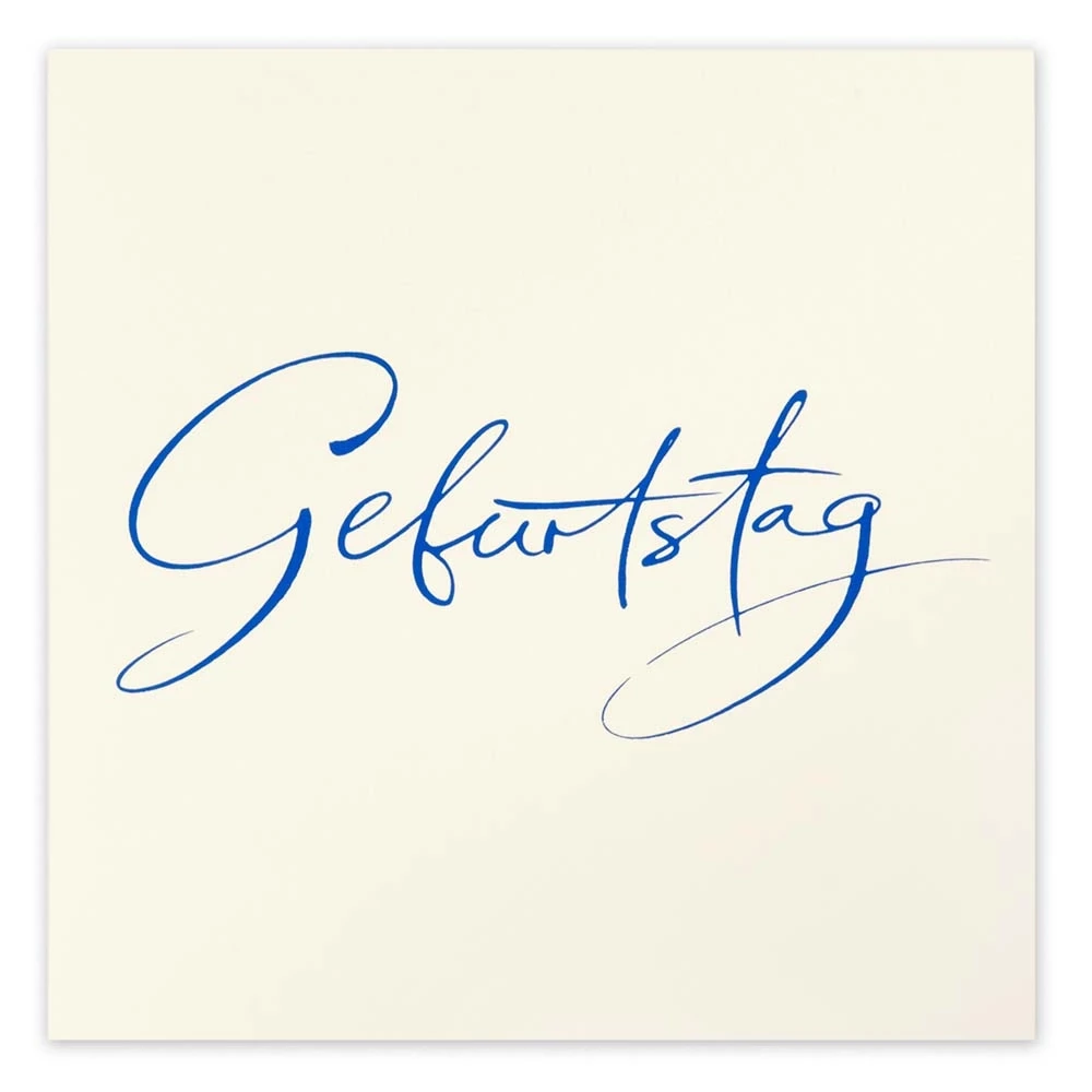 Grußkarte Geburtstag Kalligrafie