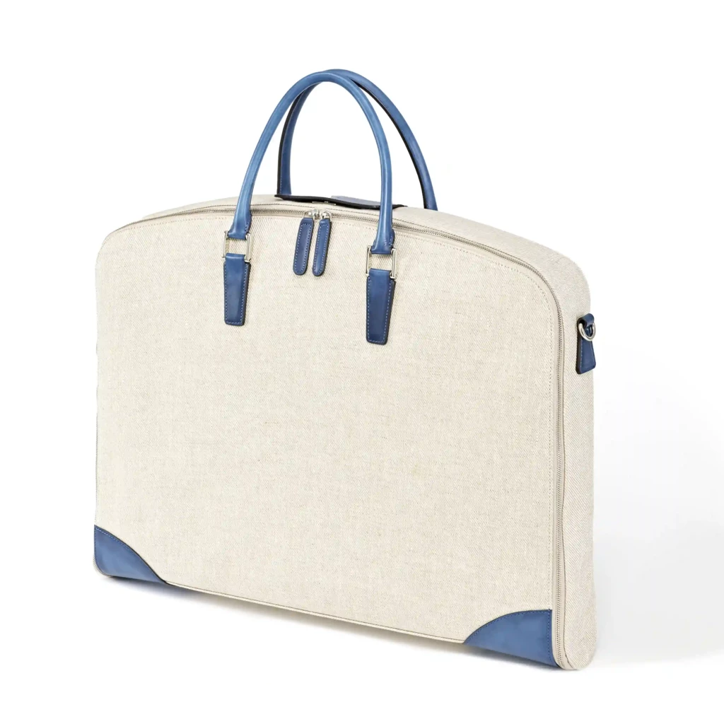 Kleiderhülle Porto Cervo /Canvas Leder Blau