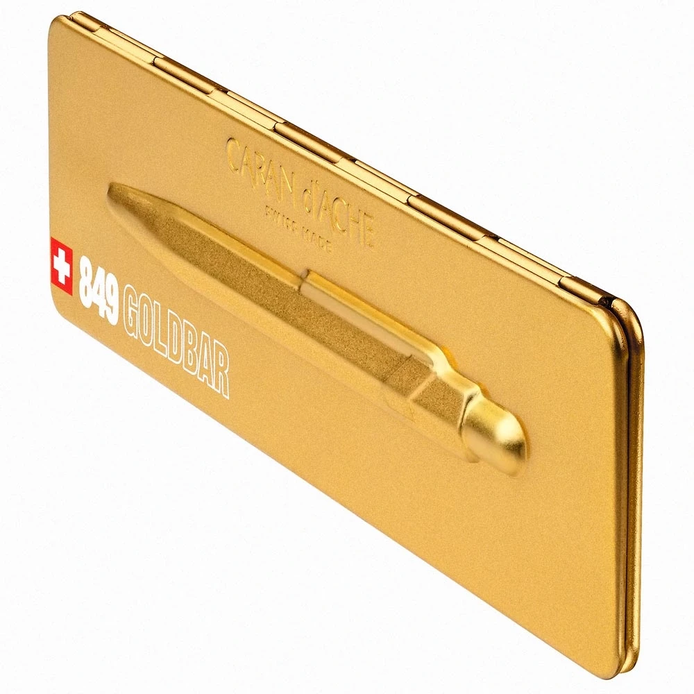 Caran d’Ache Kugelschreiber 849 Metall Goldbarren