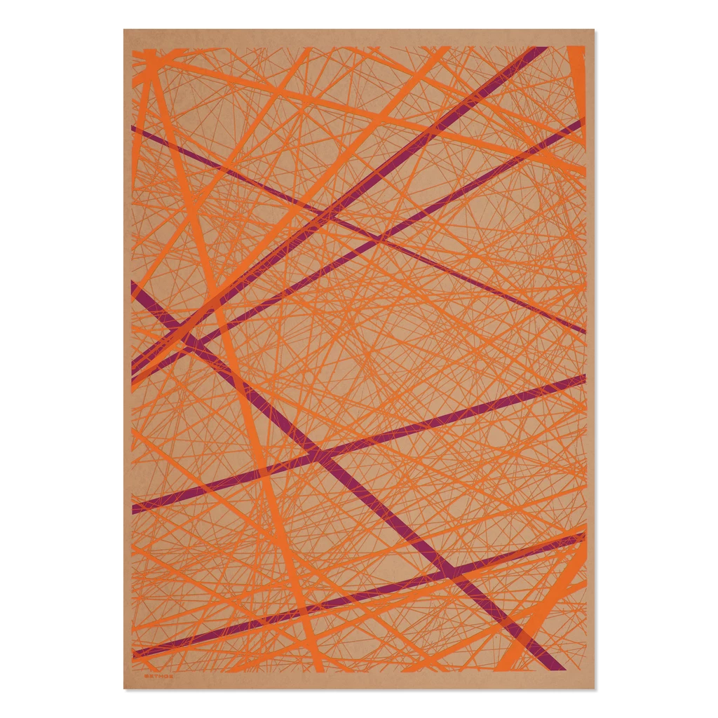 Geschenkpapier Network 3er-Set Magenta/Orange/Braun