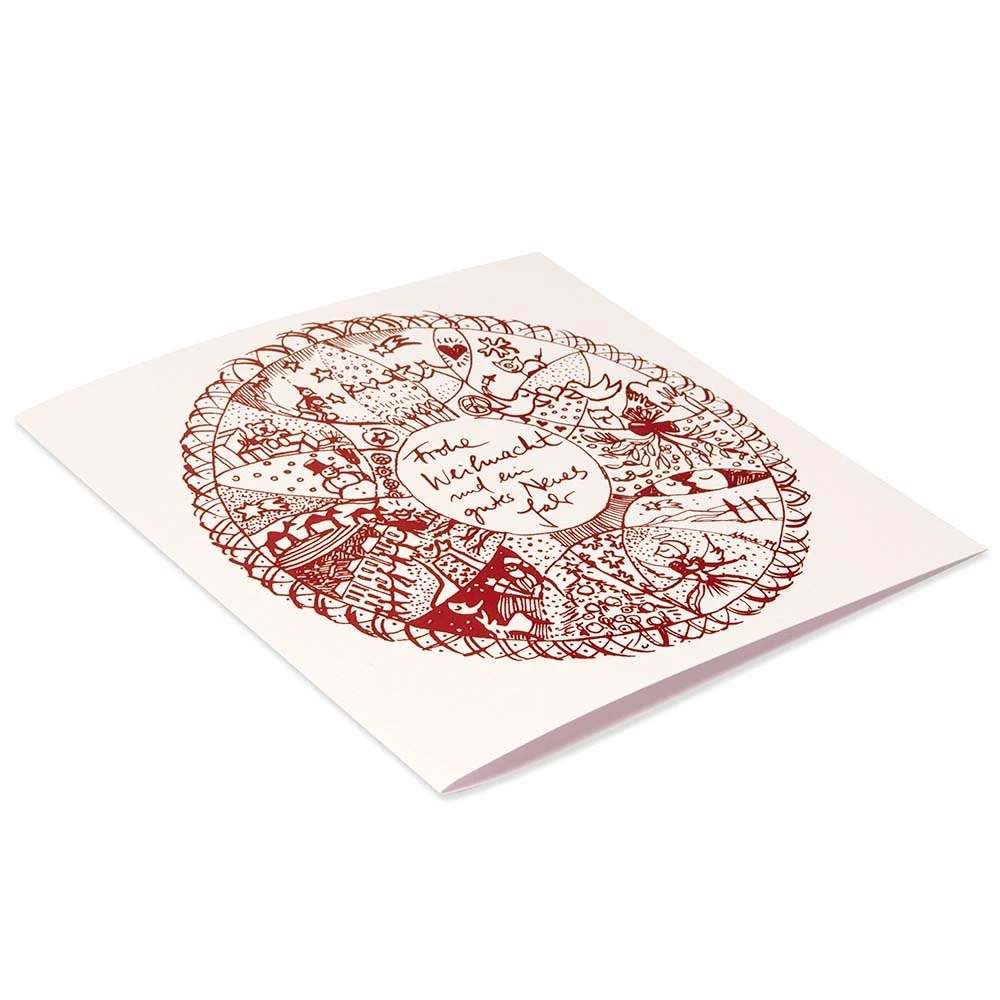 Weihnachtskarte Mandala Perlmutt