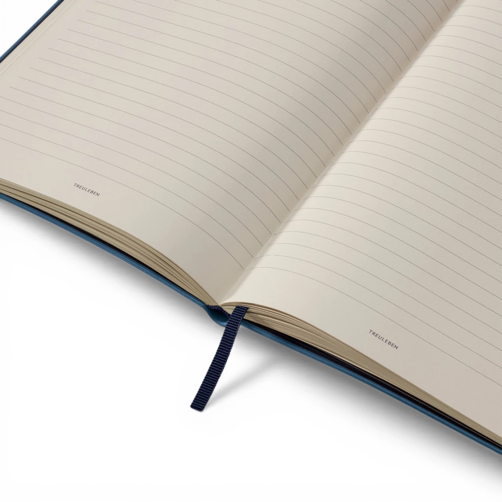 Notizbuch L Liniert Preußischblau
