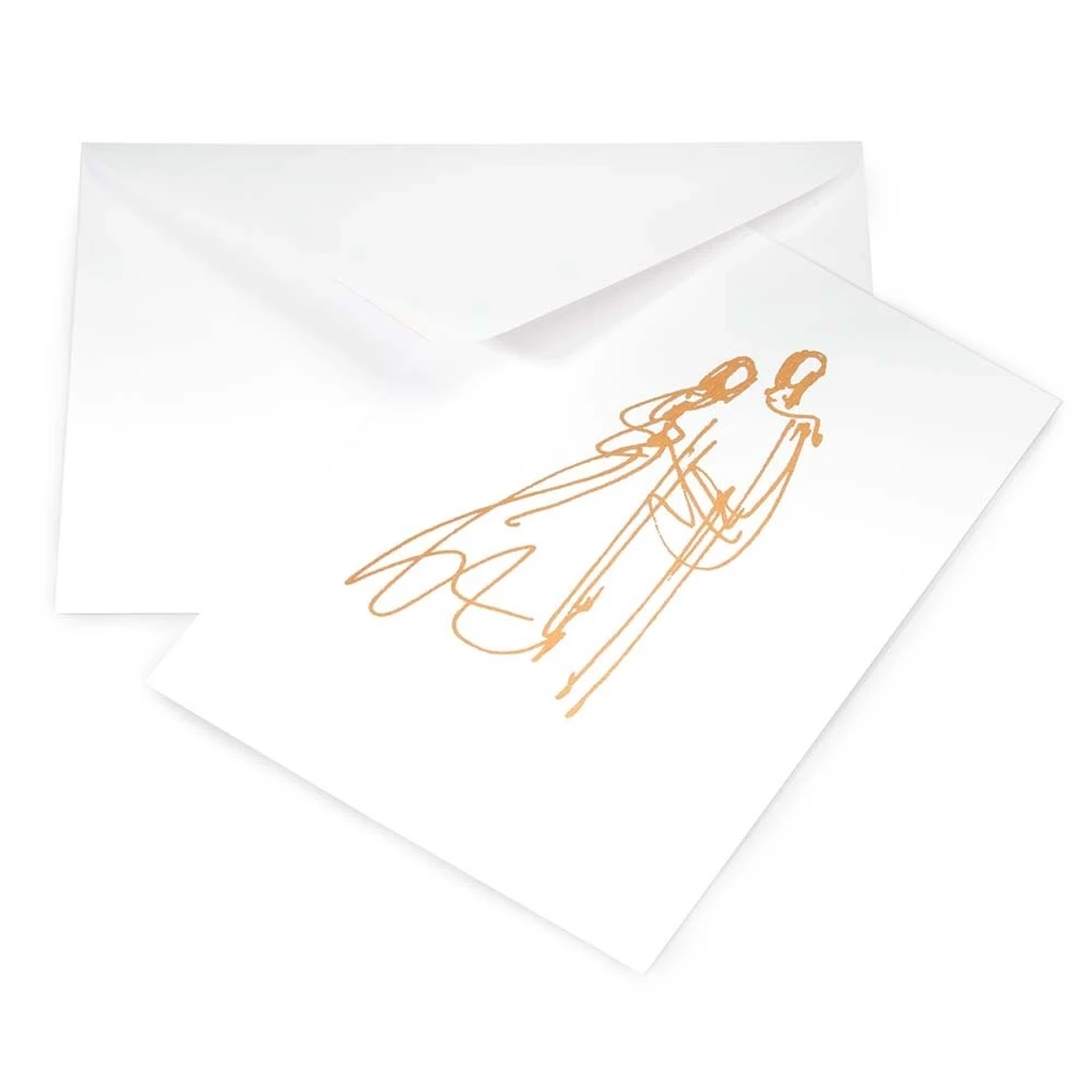 Grußkarte Hochzeit Mariage Smooth White