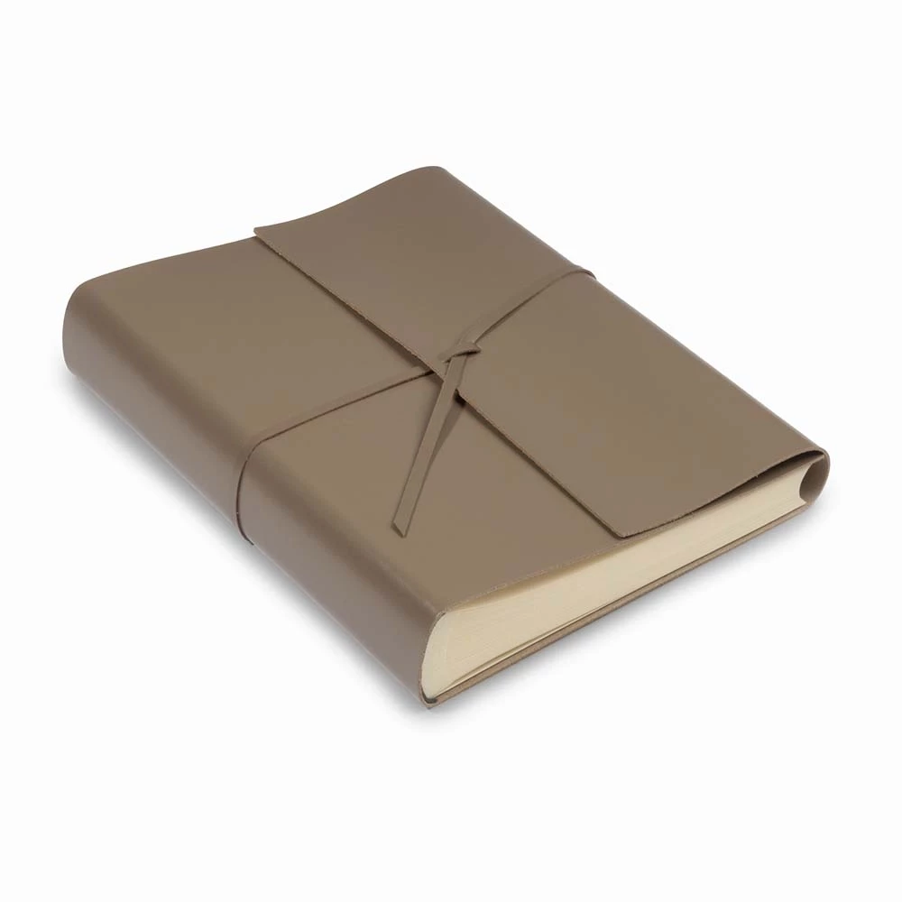Fotoalbum mit Band 50 Blatt Leder Latte