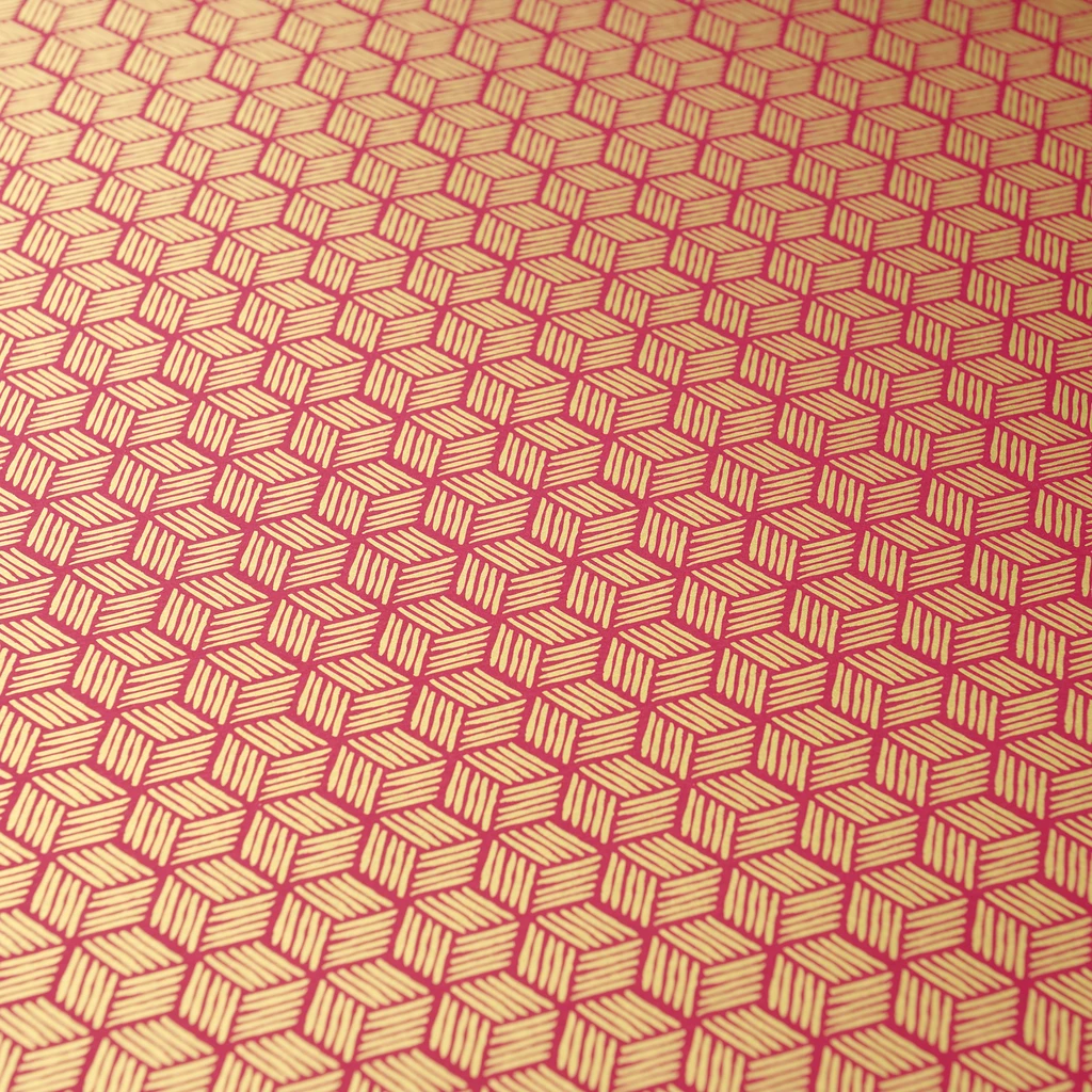 Geschenkpapier Bambus 3er-Set Gold