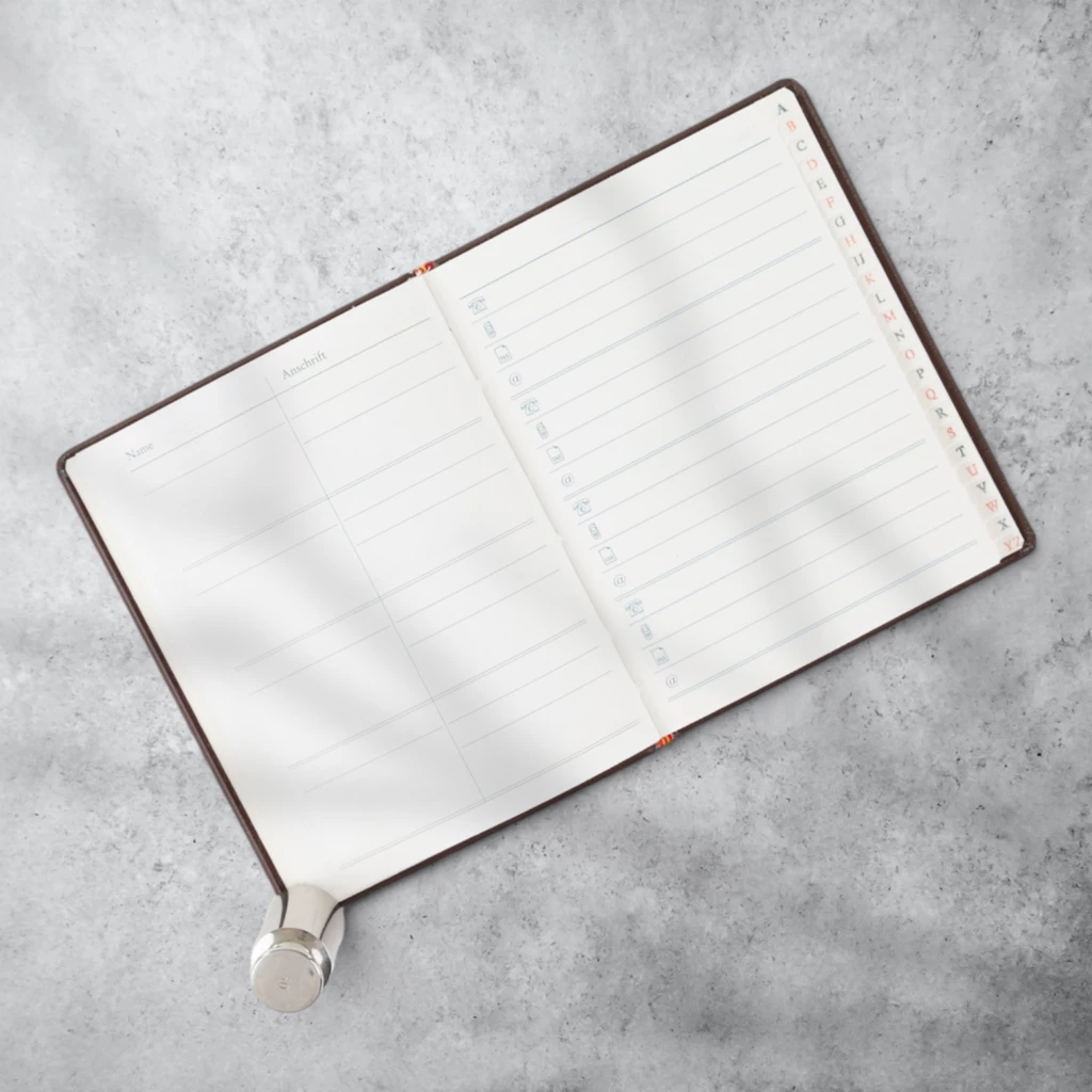Adressbuch Ausgabe No. 20 TeBeskin Kunstleder chestnut-braun