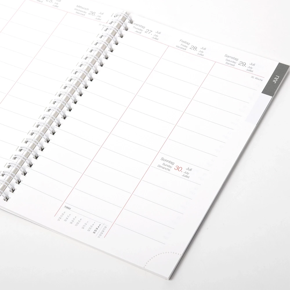Konsul Wochenkalender 2026 Wire-O-Bindung onyx-schwarz