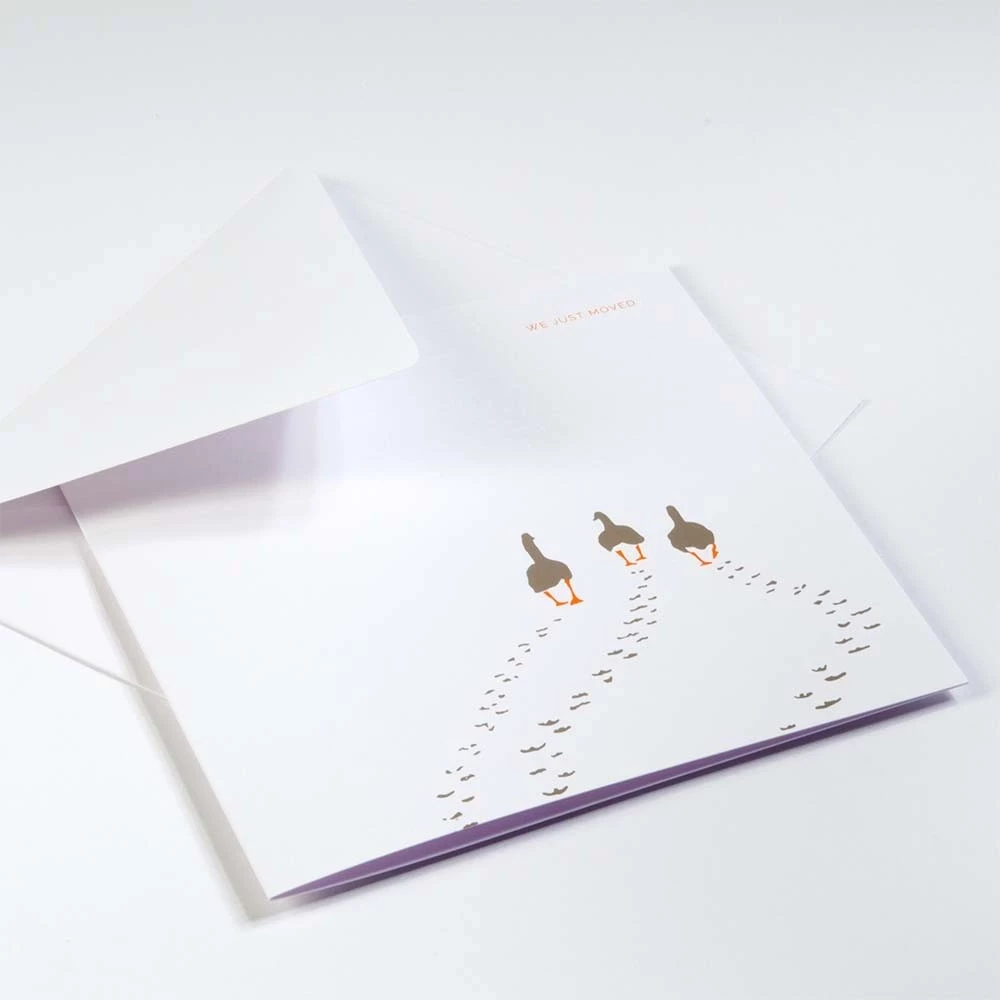 Grußkarte Gänse We just moved