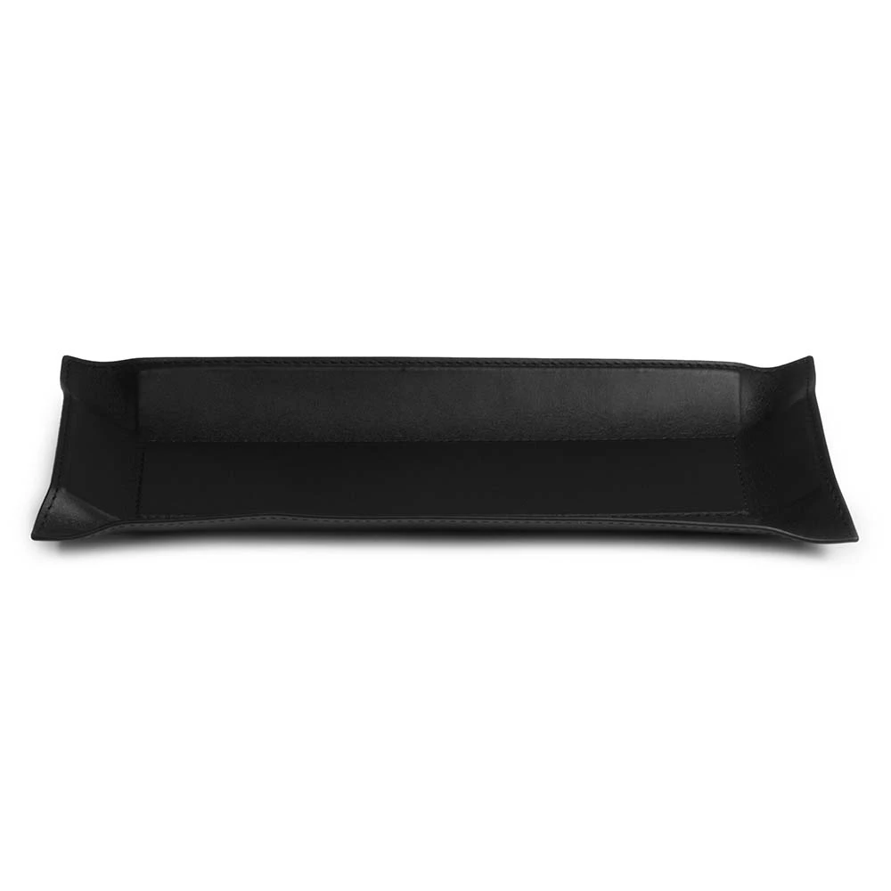 Taschenleerer Nappa Rechteckig Leder Schwarz