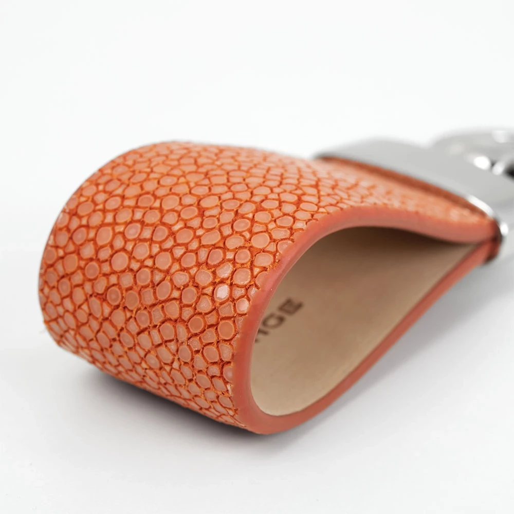 Schlüsselanhänger Rochen Leder Orange