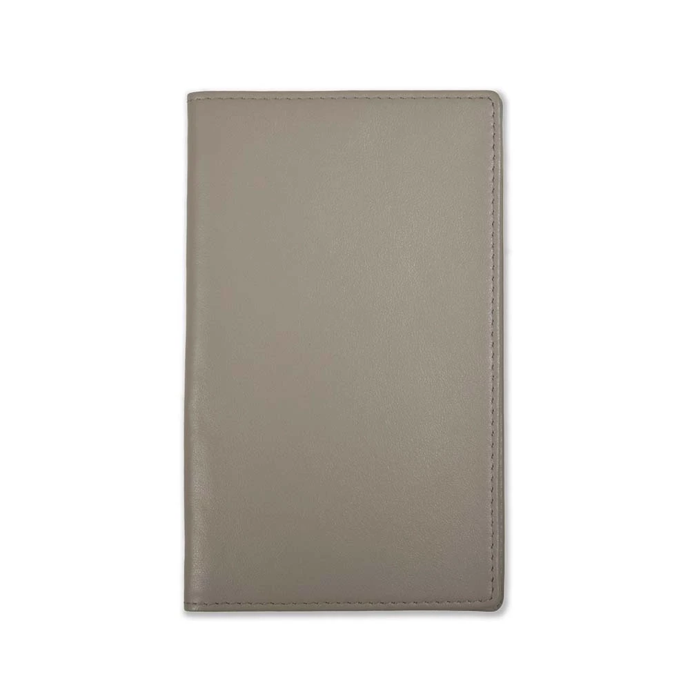 Kalenderetui Faltkalender Leder Taupe