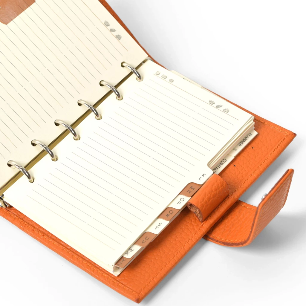 Terminplaner Pocket Adri Leder Orange