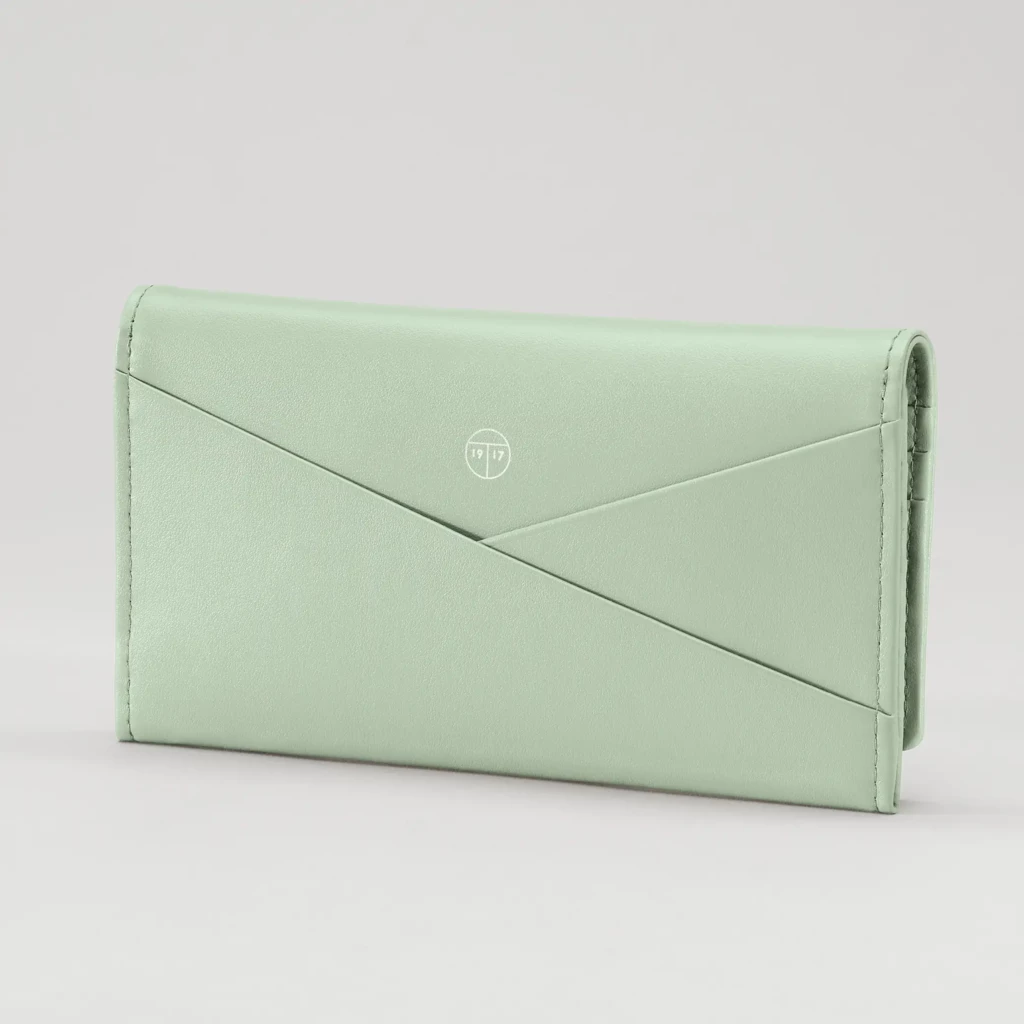 Portemonnaie Wallis Leder Mintgrün