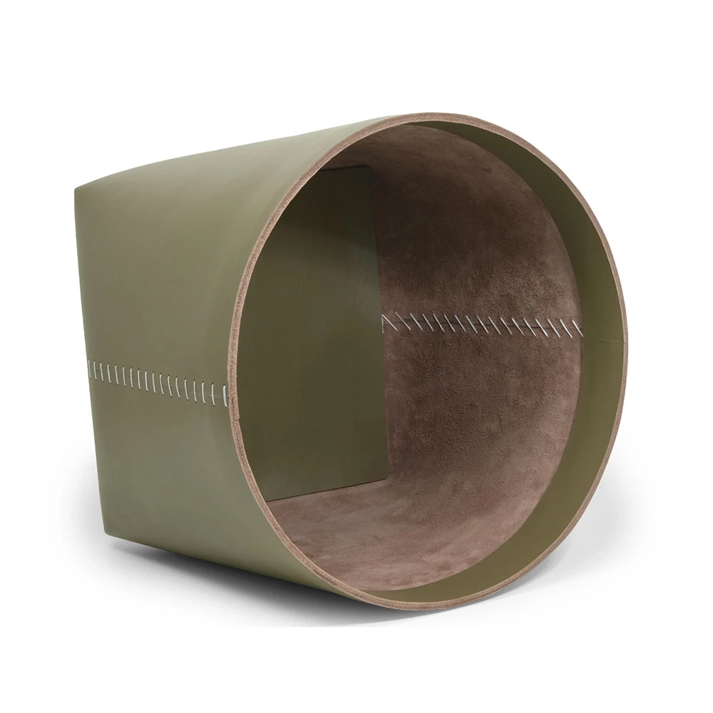 Papierkorb Leder Clay