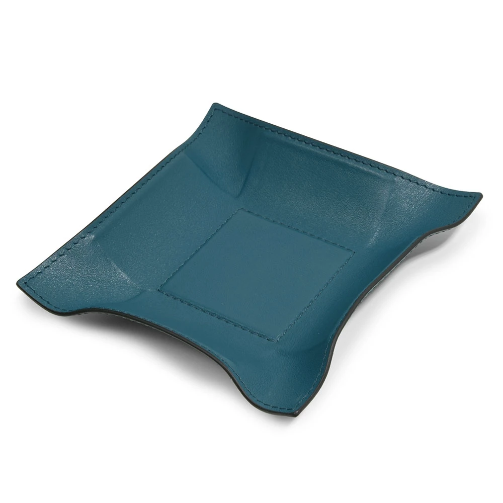 Taschenleerer Nappa Quadratisch Leder Petrol