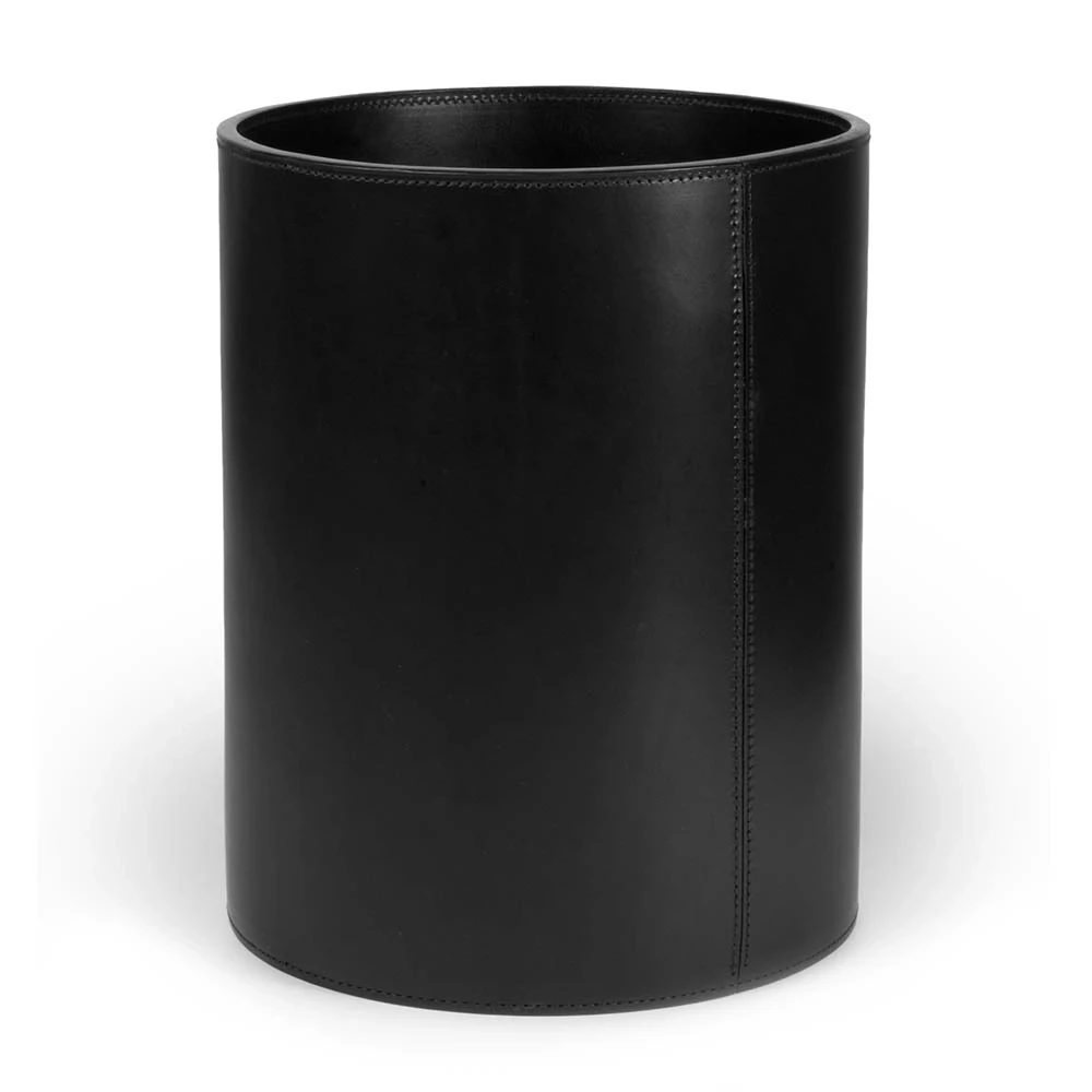 leder_papierkorb_rund_2 Leder Papierkorb Rund Orange