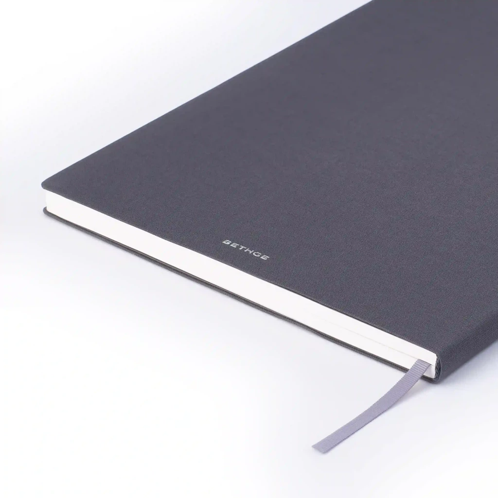 Leinen Notizbuch A4 liniert Granit