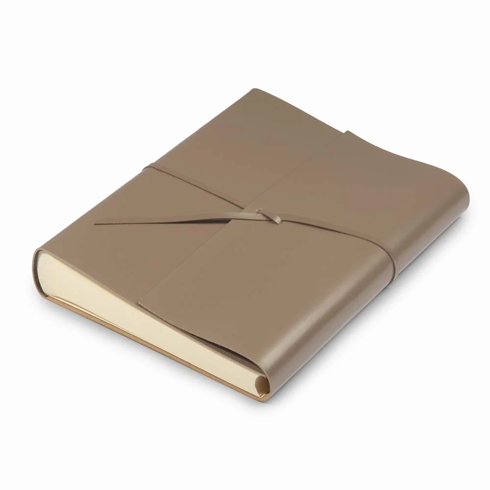 Fotoalbum mit Band 50 Blatt Leder Latte