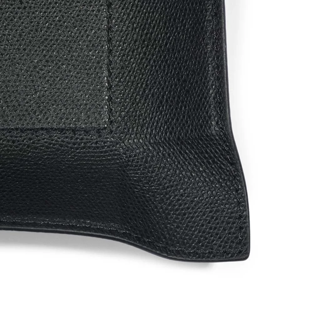 Taschenleerer Rechteckig Leder Schwarz
