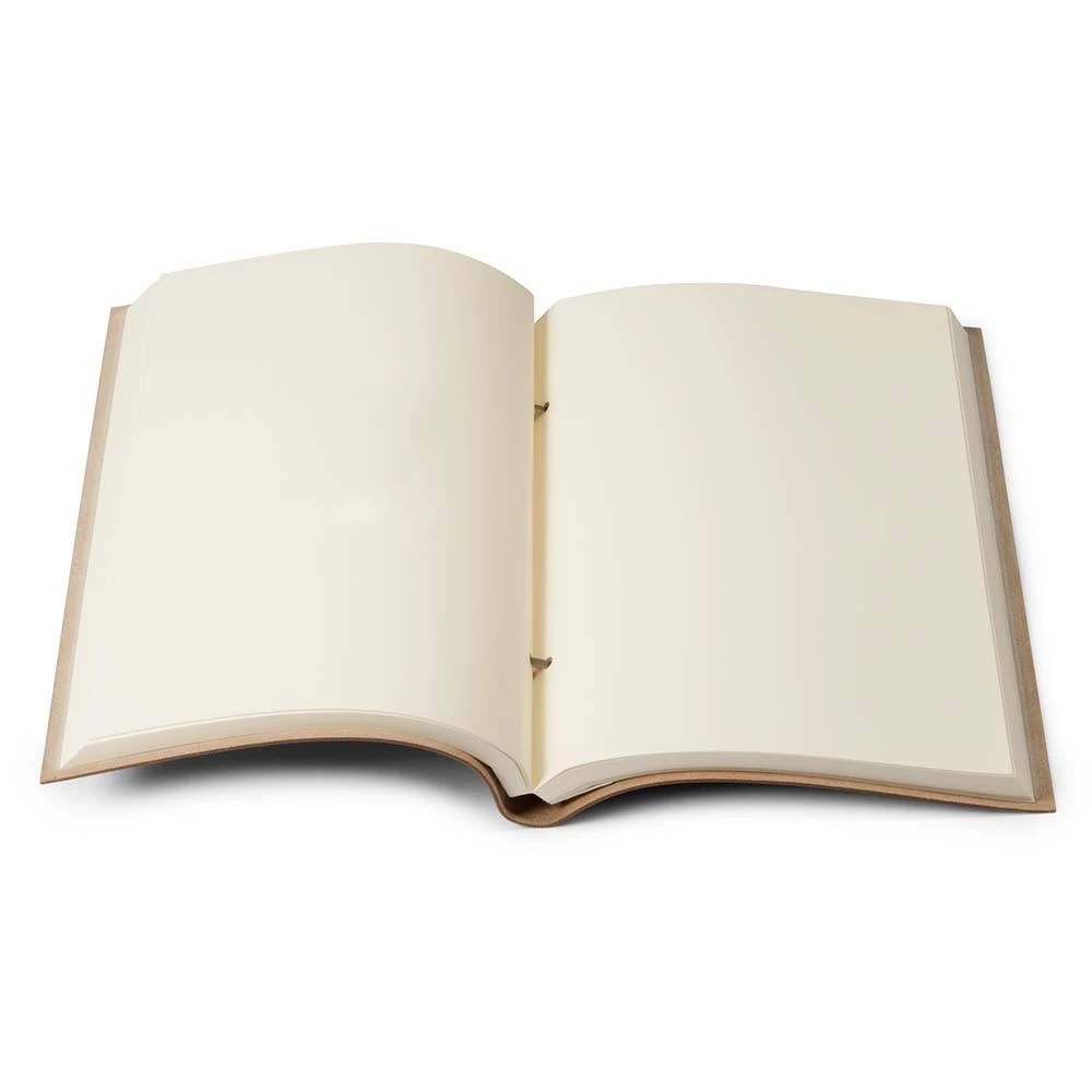 Skizzenblock Groß Leder Taupe