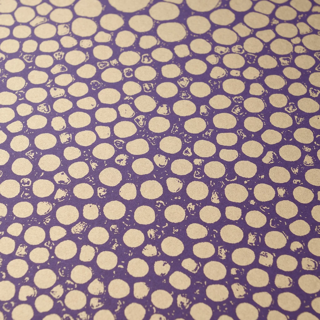 Geschenkpapier Muscheln 3er-Set Aubergine