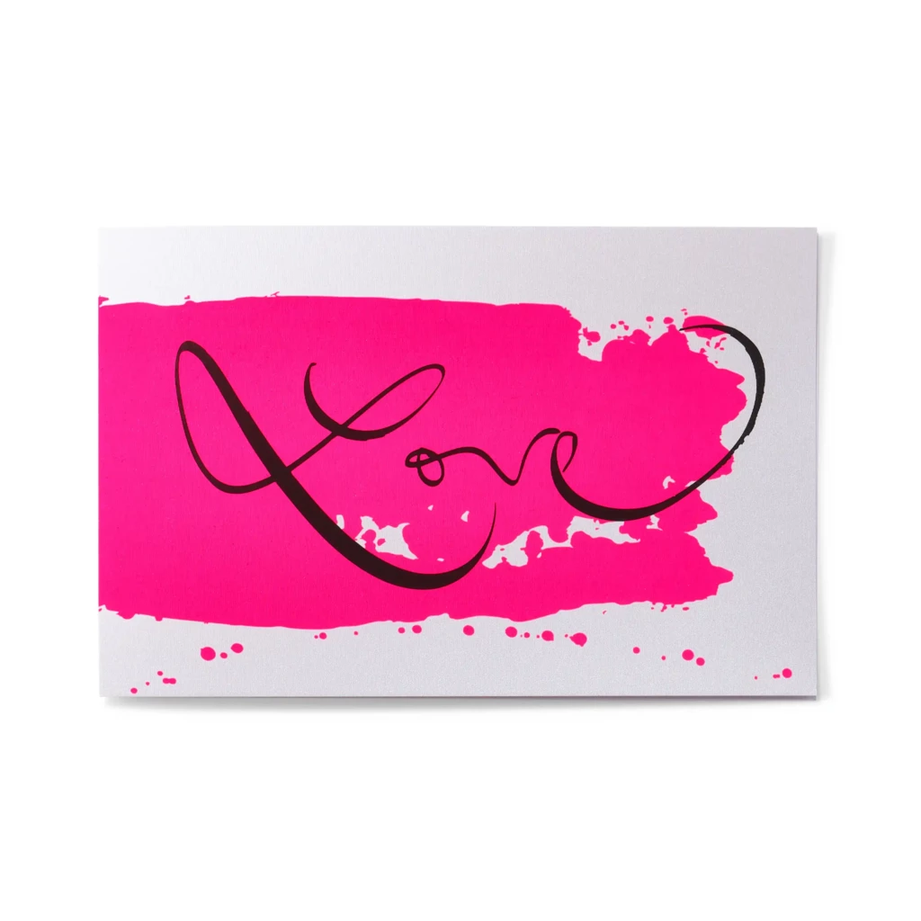 Grußkarte "Love" Kalligraphie