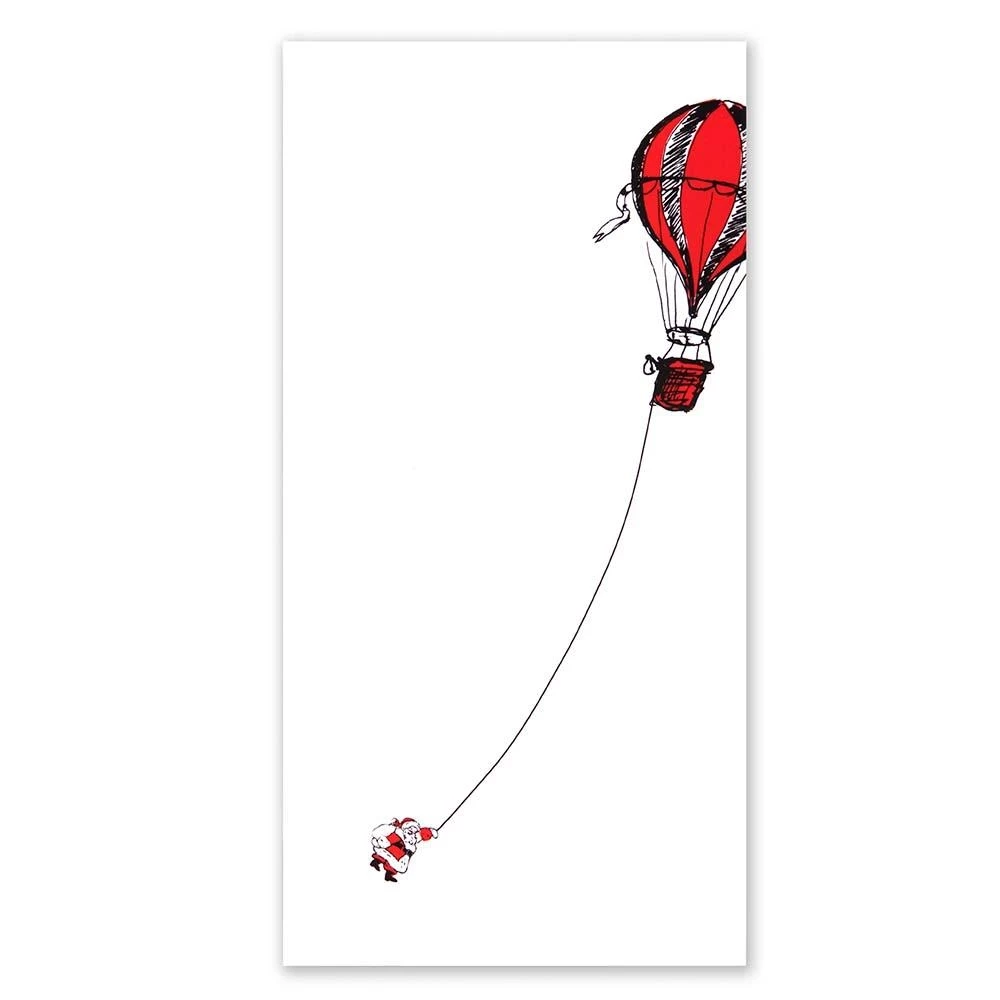Weihnachtskarte Fesselballon Little Santa