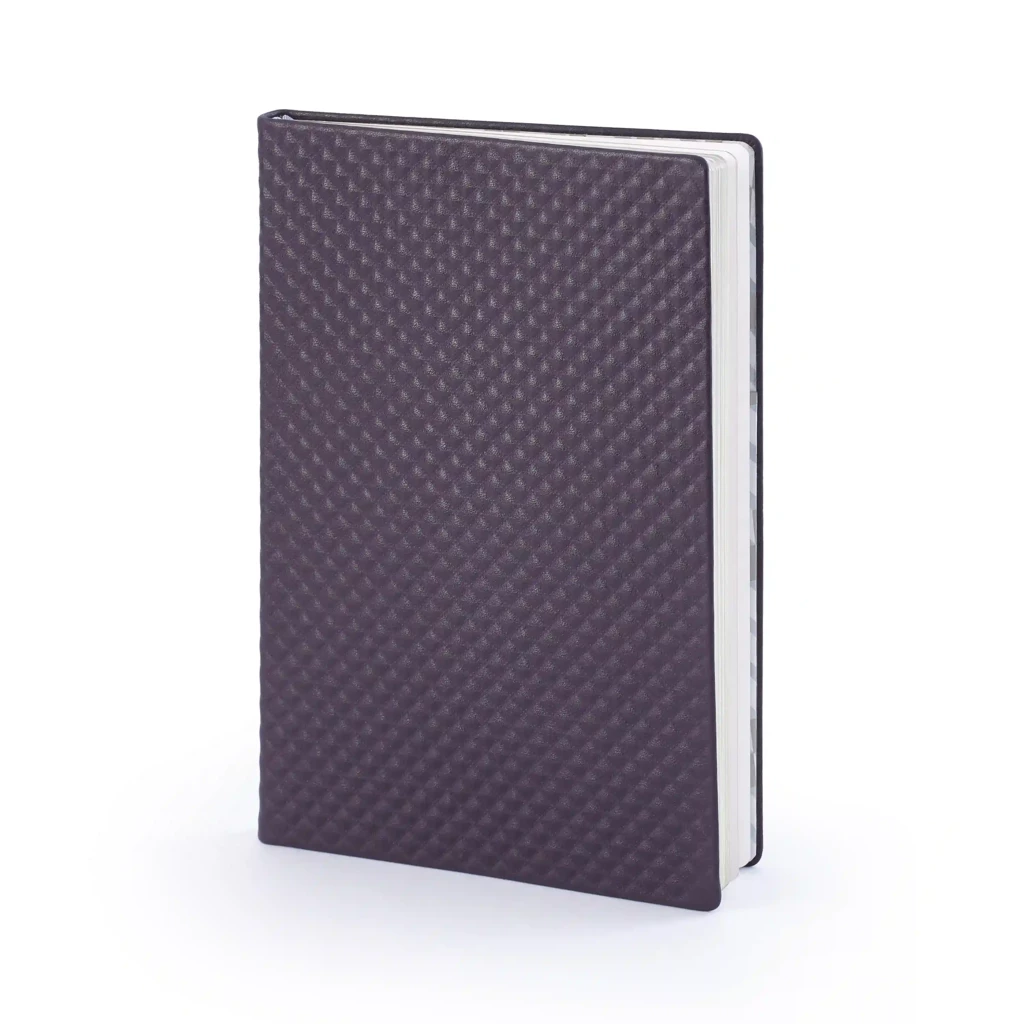 Notizbuch A5 liniert Leder Violett