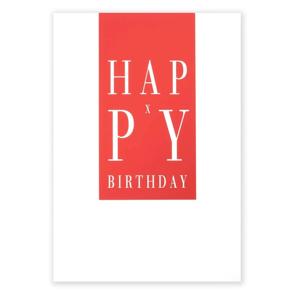Geburtstagskarte Happy Birthday Rot A5