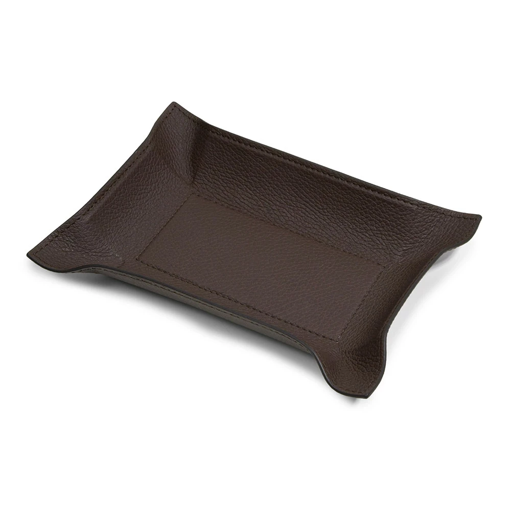 Taschenleerer Hirsch Rechteckig Leder Moccabraun