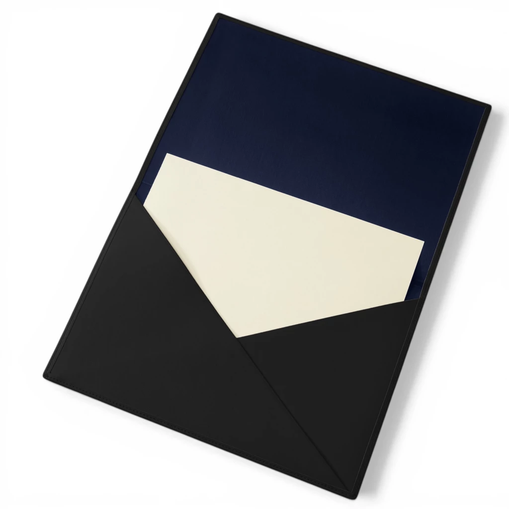 Treuleben Dokumentenmappe Envelope Leder Schwarz