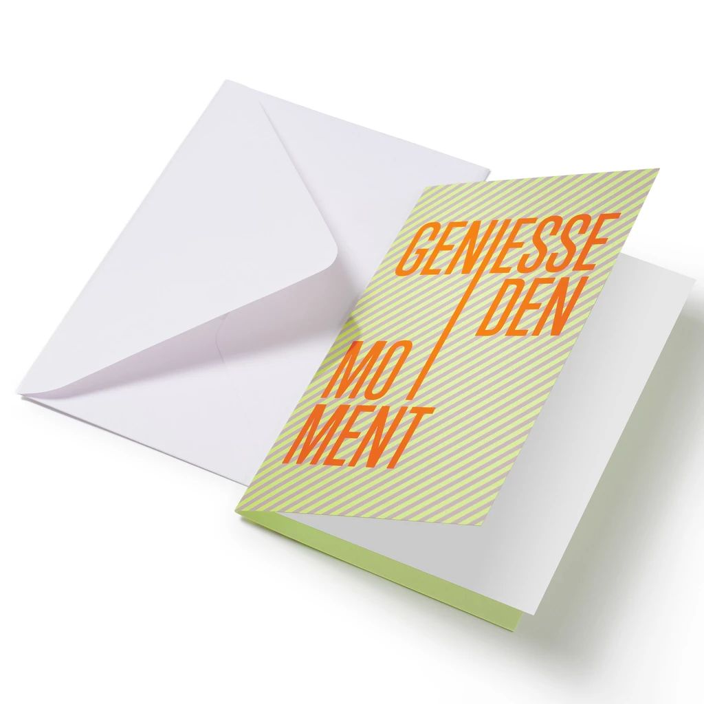 Grußkarte "Genieße den Moment" Lines 