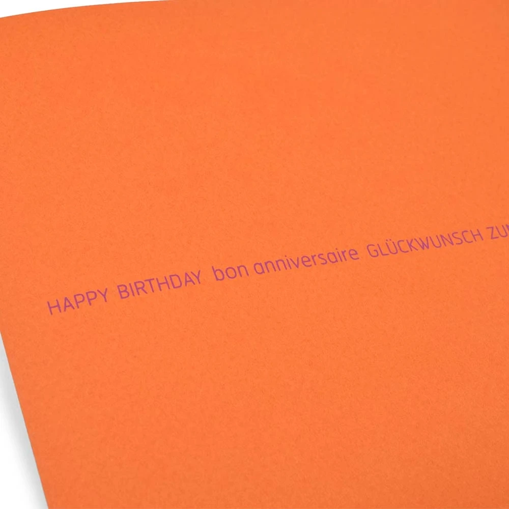 Grußkarte Geburtstag Text International Orange