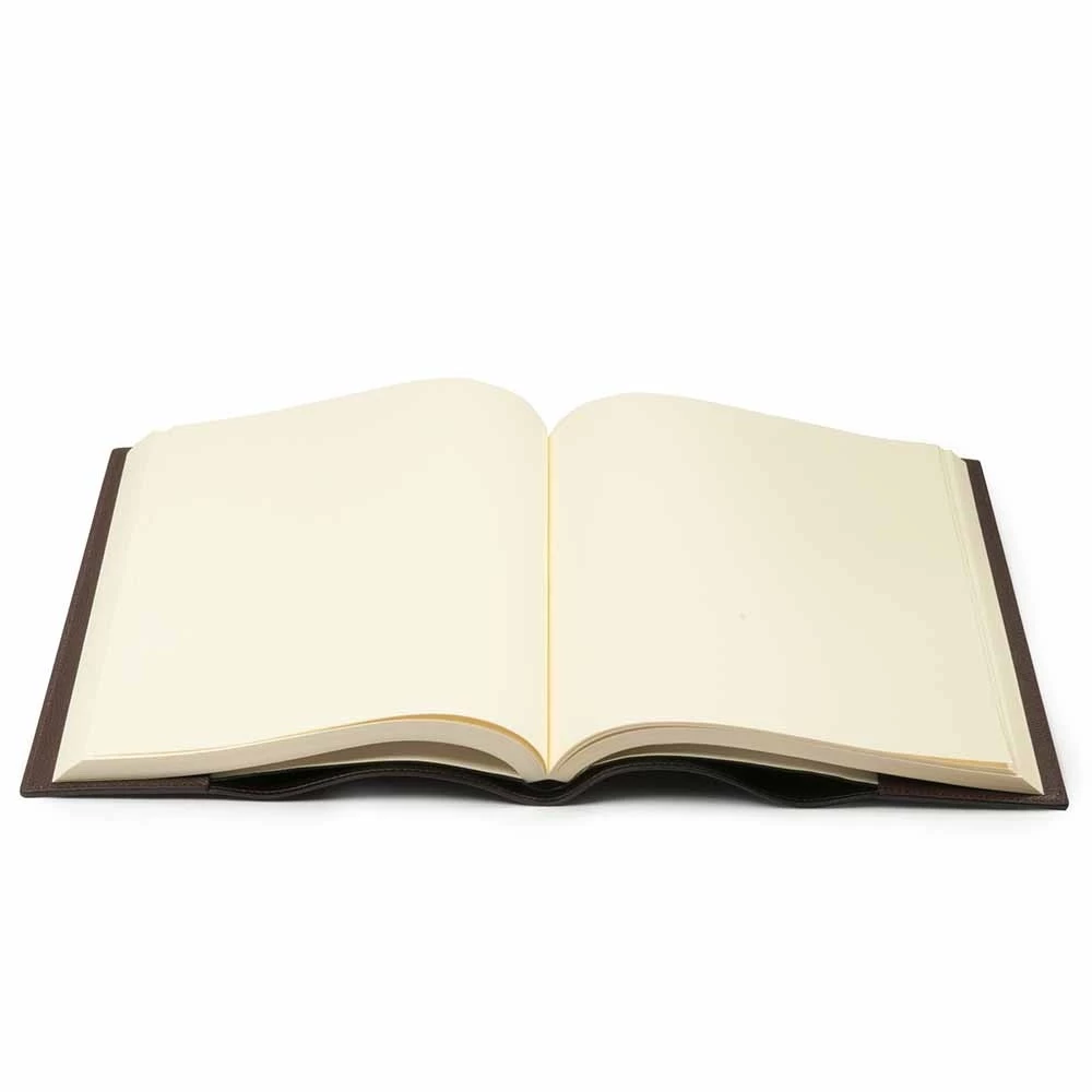 Buchhülle A4 Leder Dunkelbraun