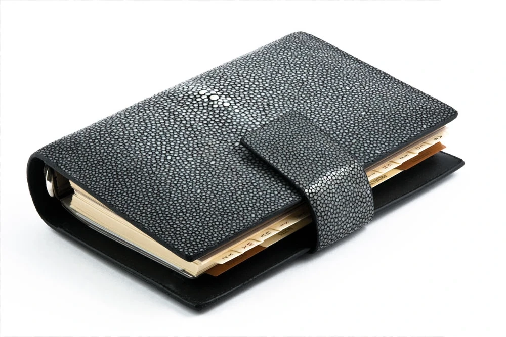 Leder Personal Planer Rochenleder