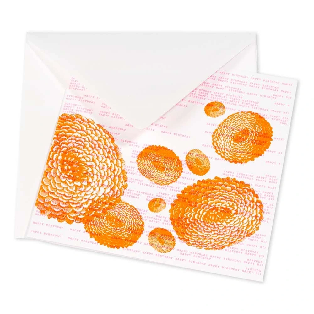 Geburtstagskarte Dahlie – Orange
