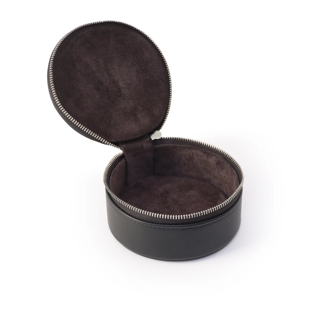 Schmucketui Leder Schwarz