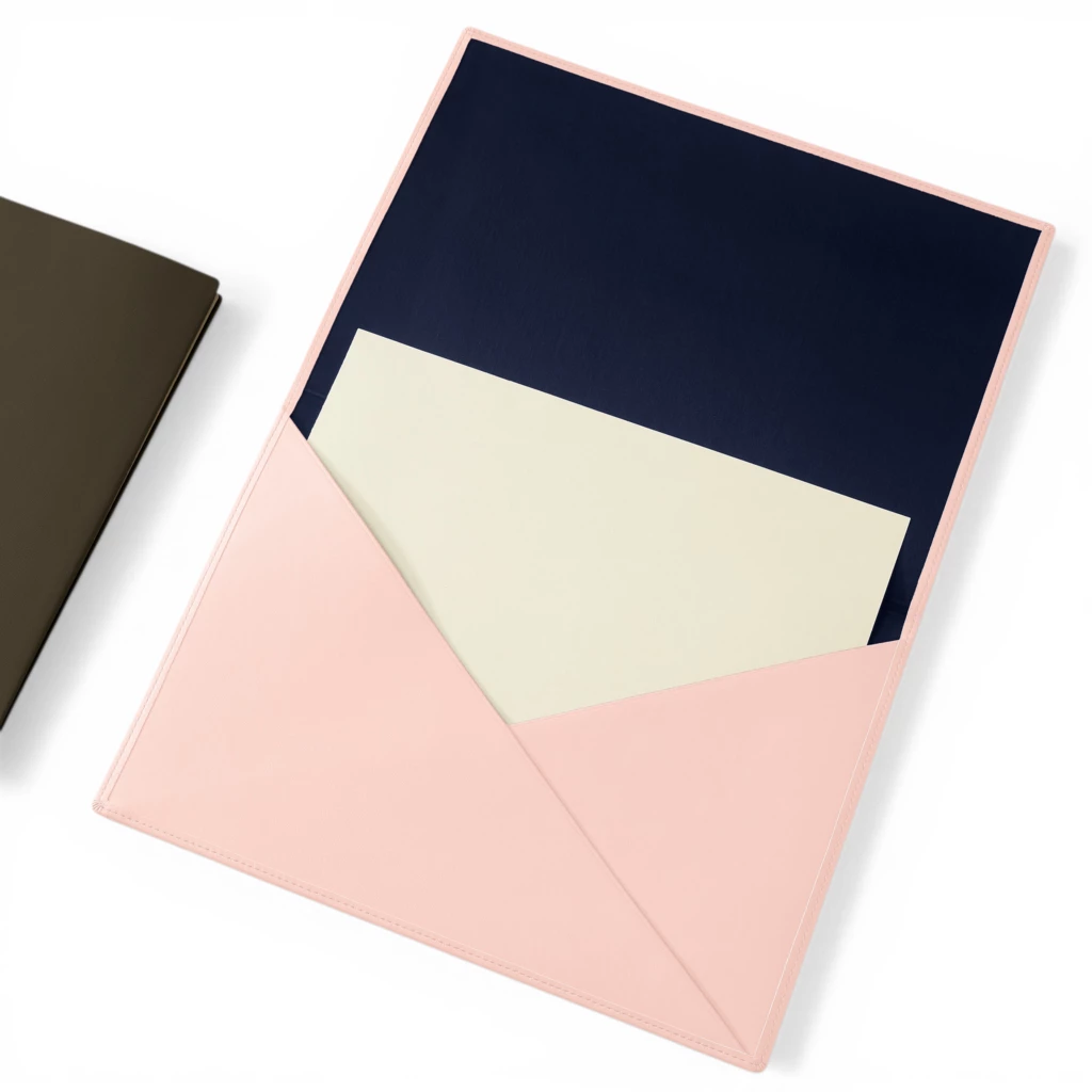 Treuleben Dokumentenmappe Envelope Leder Rosa