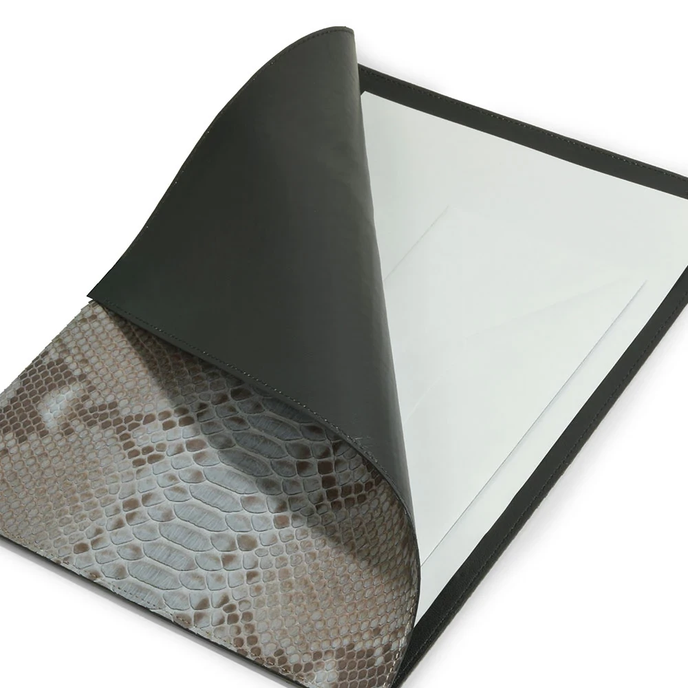 Dokumentenmappe A4 Leder Grau
