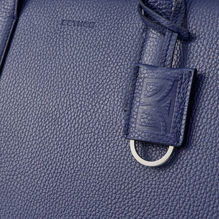 Business Tote Bag Leder Dunkelblau